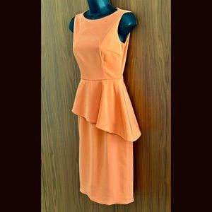 Stunning Melon Orange Peplum Dress - Never Worn!